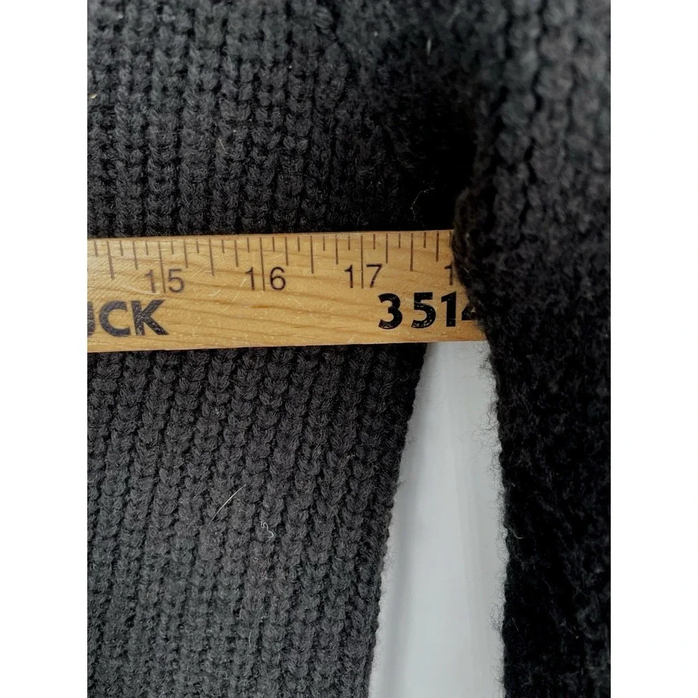 NWT G by Giuliana‎ Black Label Womens XXS Sweater Cable Knit Black Fringe Sleeve
